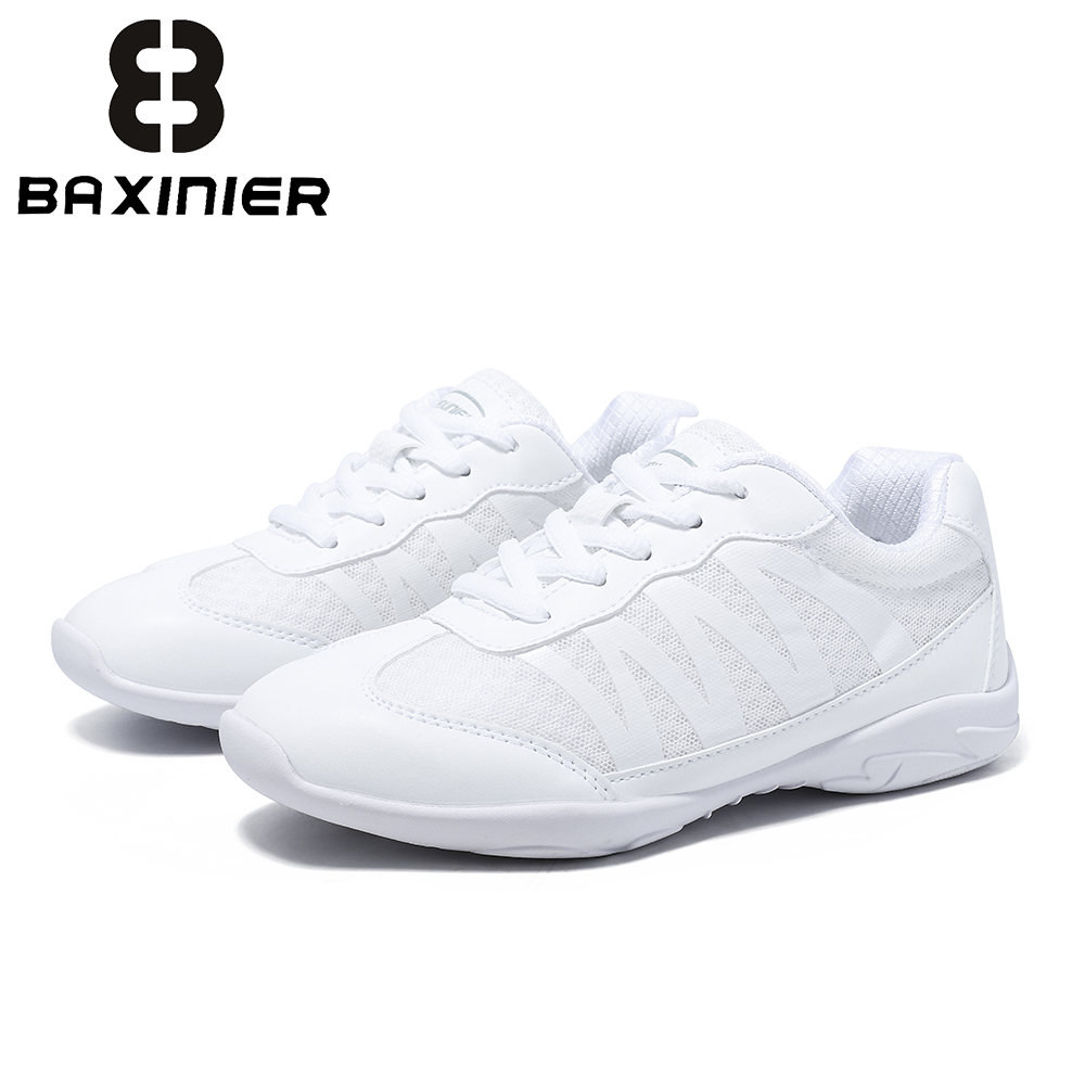 Badminton Shoes - BAXINIER Dziewczęce Białe Sportowe Buty Cheer